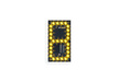 art.0430-1262 Carte FAV.A504, chiffre 8, LED JAUNES, H.9cm
